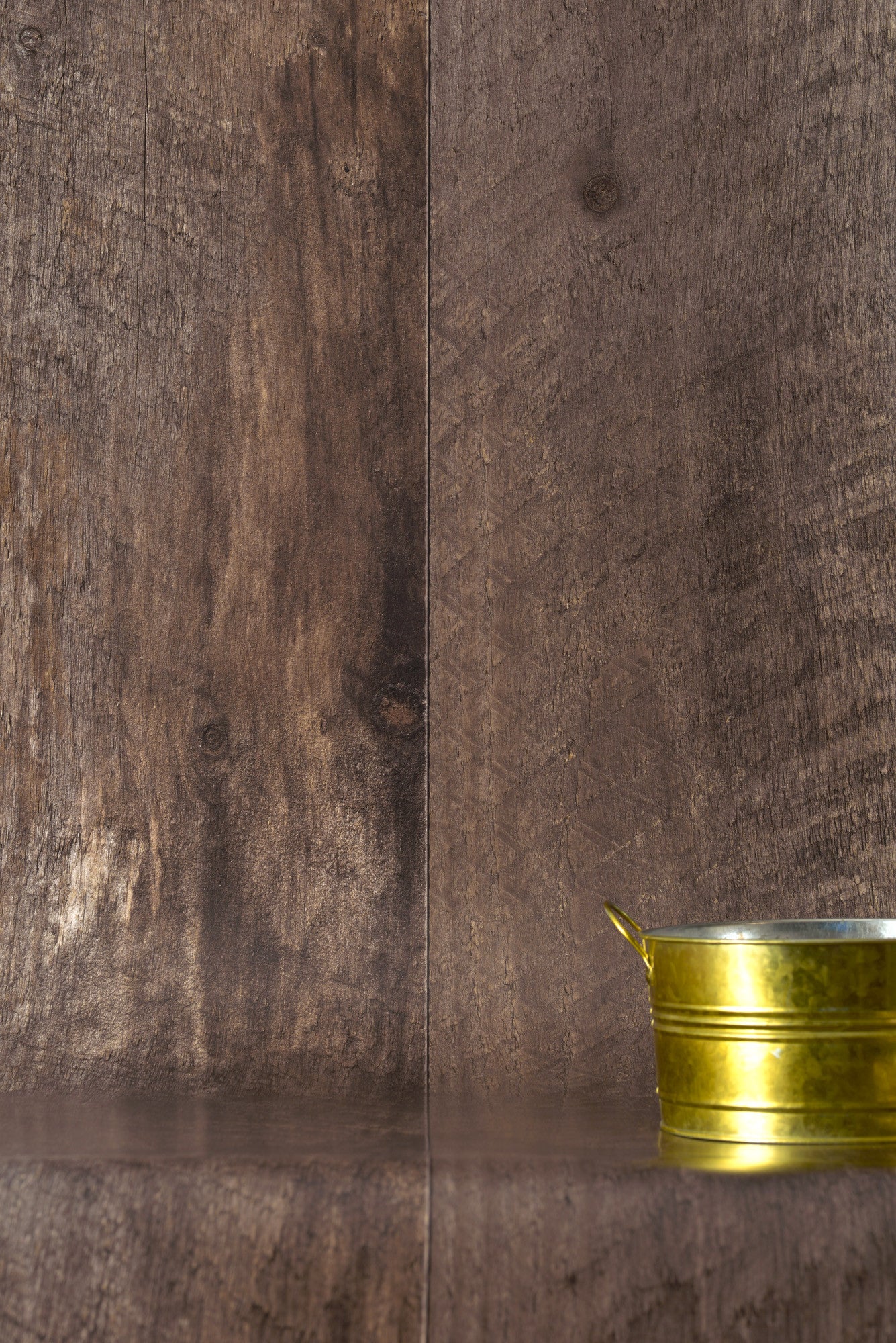 Papier peint - Bois de grange brun